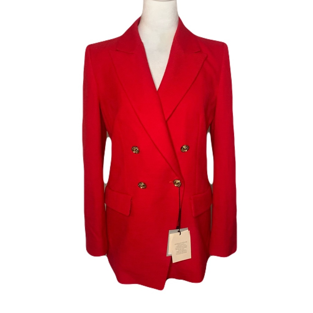 NWT MARELLA Max Mara Size 6 Red Aretusa Double Breasted Blazer Old Money Luxury